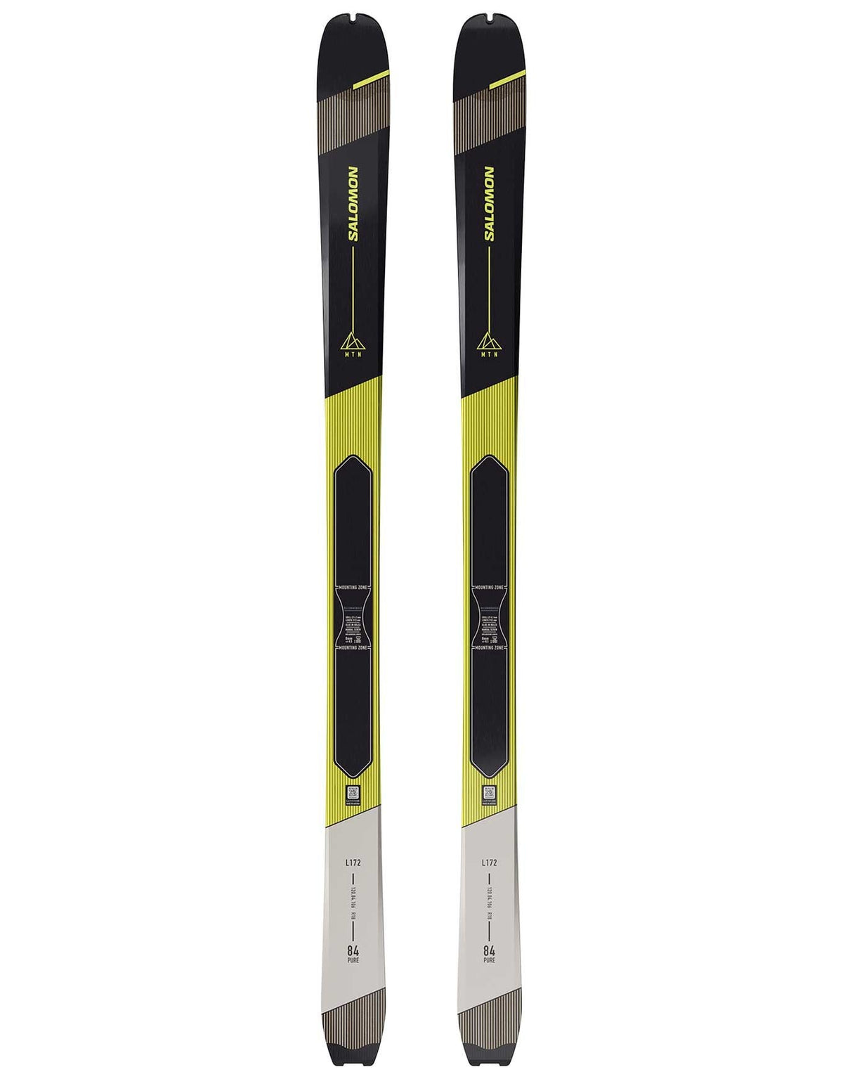 Sci freeride Salomon MTN 84 Pure con pelli Rainy Day/Black/Yellow (26/27)