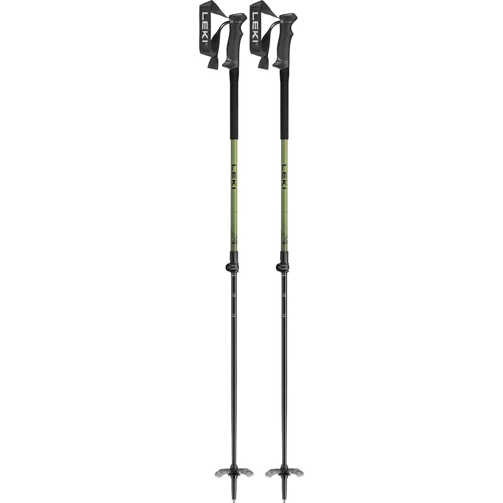 Bastoncino sci alpinismo Leki Novacon nero-verde oliva scuro (26/27)