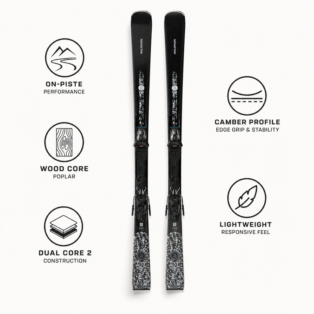 Sci da pista donna Salomon S/Max N°8 Black + M10 GW (26/27) — vista 2