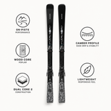 Sci da pista donna Salomon S/Max N°8 Black + M10 GW (26/27) — vista 2