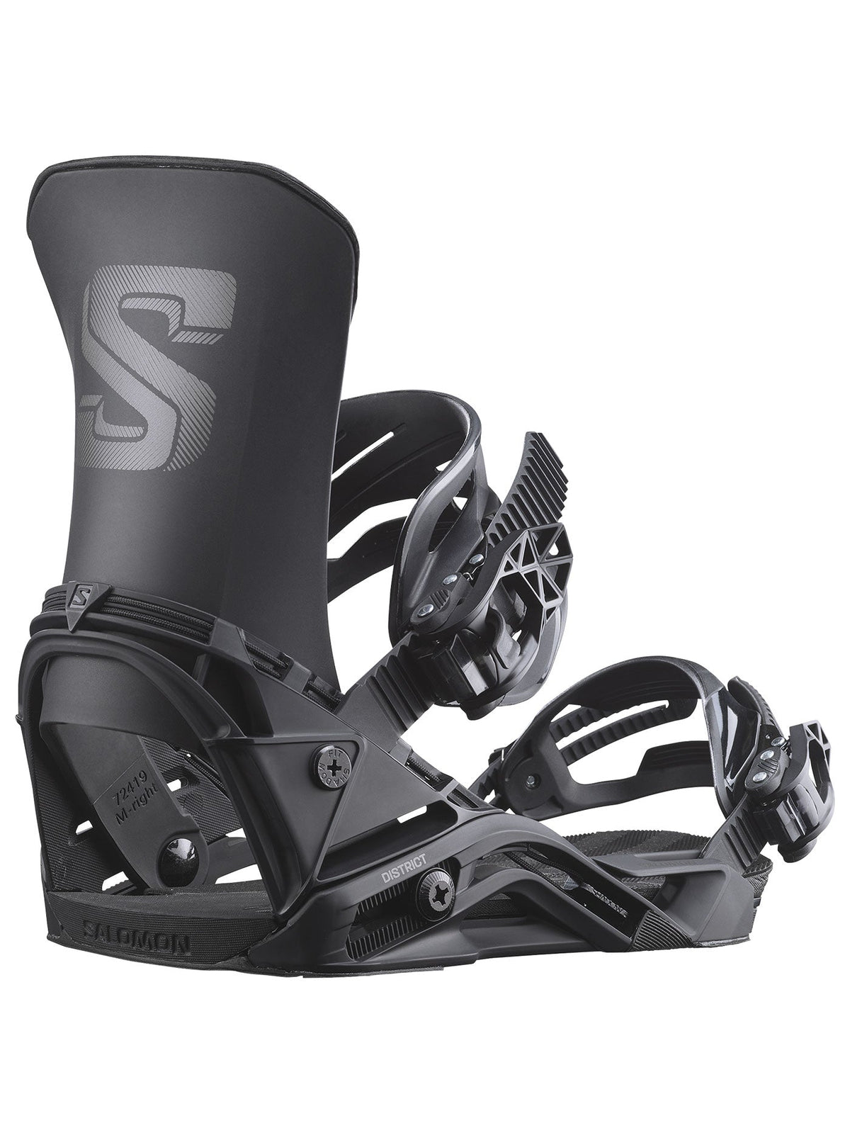Attacco snowboard Salomon District nero (26/27)