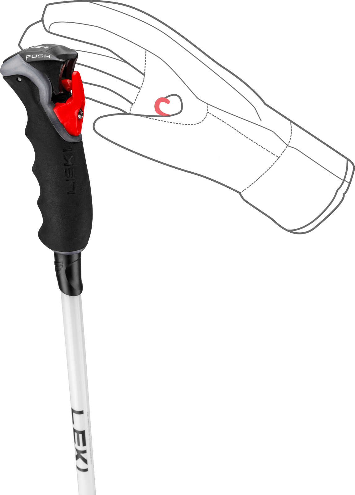 Bastoncino da sci da donna LEKI Carbon 14 3D Women (2025/26) — vista 4