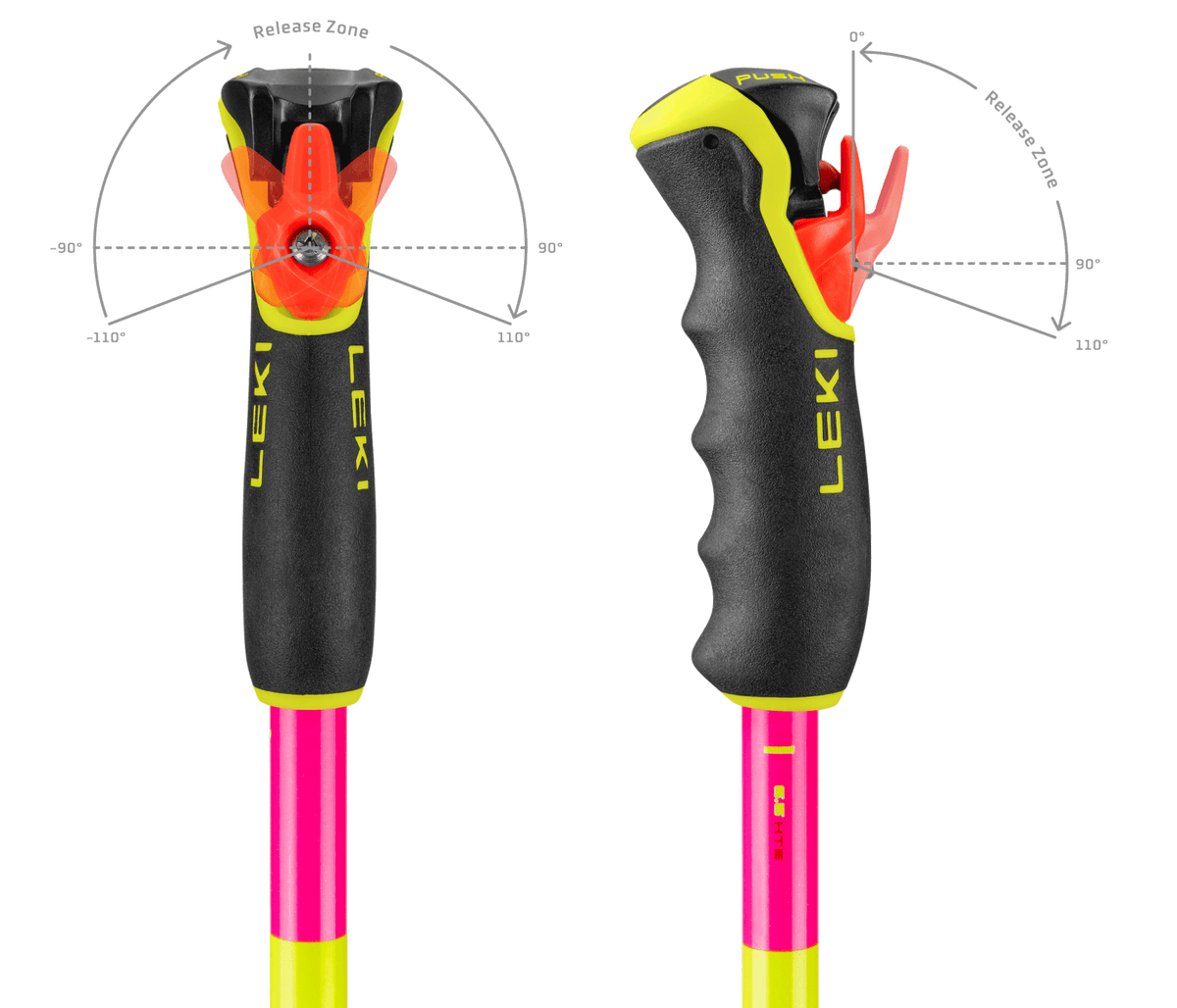 Bastoncino da sci freeride LEKI Spitfire 3D rosa (2025/26) — vista 5