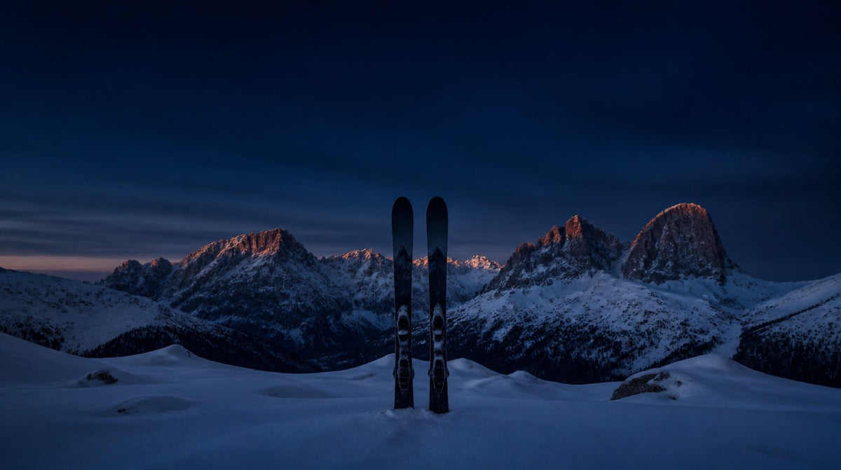 Sciatore all'alba sulle Dolomiti - Tino Sport
