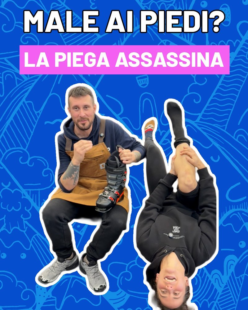 Reel Instagram di Tino Sport: male ai piedi? La piega assassina dello scarpone